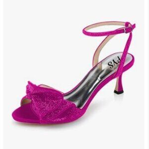Women's Fuchsia Ankle-Strap Bow Sandal